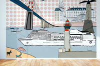 Louisemshop papier peint ECHANTILLON A4 (TAILLE RÉELLE) Papier Peint Saint Nazaire