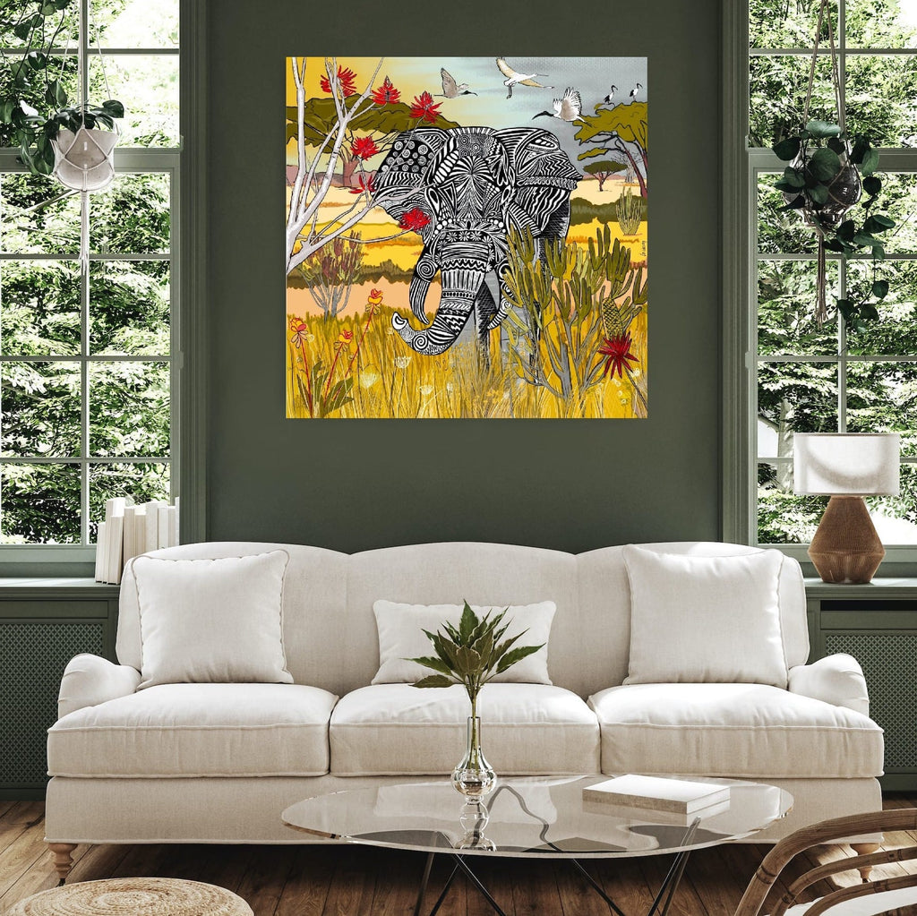 Tableau Paysage  Savane Elephants main image 0