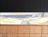 Crédence sur Mesure "Chemin Cotier" - Représentation artistique d'un paysage côtier pittoresque, une invitation à la sérénité de l'océan dans votre cuisine.