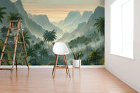 Papier peint au design nature zen pour une atmosphère apaisante dans votre salon