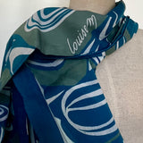 Cotton scarf - Autumn blue