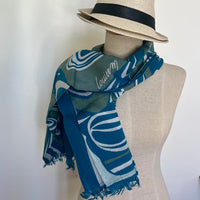 Cotton scarf - Autumn blue