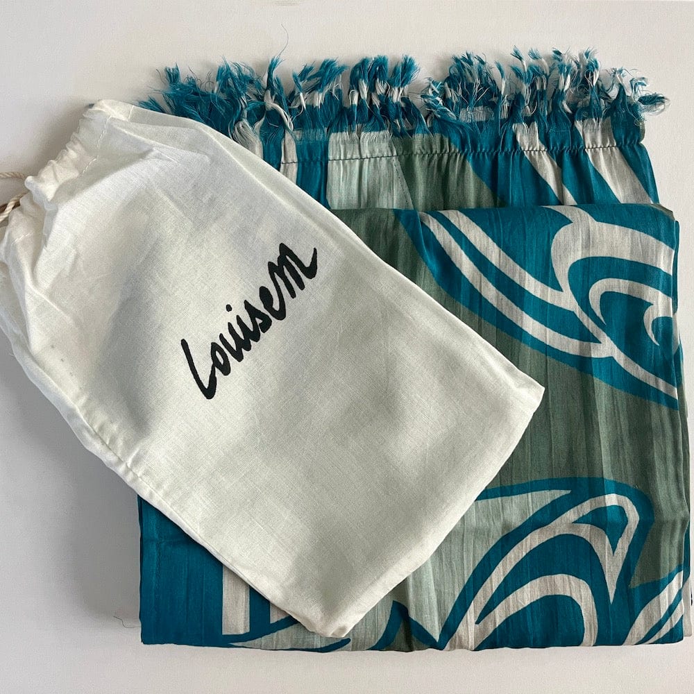 Louisemshop 190x100cm Echarpe en coton  - Dragon Kaki