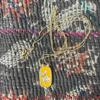 Louisemshop Collier Lotus - Jaune