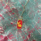 Louisemshop Collier Lotus - Rouge Chic