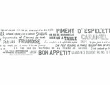 Louisemshop crédence de cuisine sur mesure et personnalisée Composite aluminium 3mm / 200x50cm / Gris sur blanc Crédence / Fond de hotte sur mesure - Ecritures Gourmandes