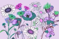 Louisemshop Crédence / Fond de hotte sur mesure - Fleurs champêtres