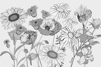 Louisemshop Crédence / Fond de hotte sur mesure - Fleurs champêtres