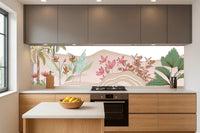 Louisemshop Crédence / Fond de hotte sur mesure - Jardin de sable