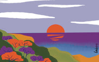 Louisemshop Papier peint coucher de soleil méditerranéen