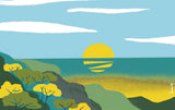 Louisemshop Papier peint coucher de soleil méditerranéen