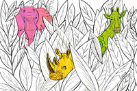 Louisemshop Papier peint enfant - cache-cache dans les feuilles