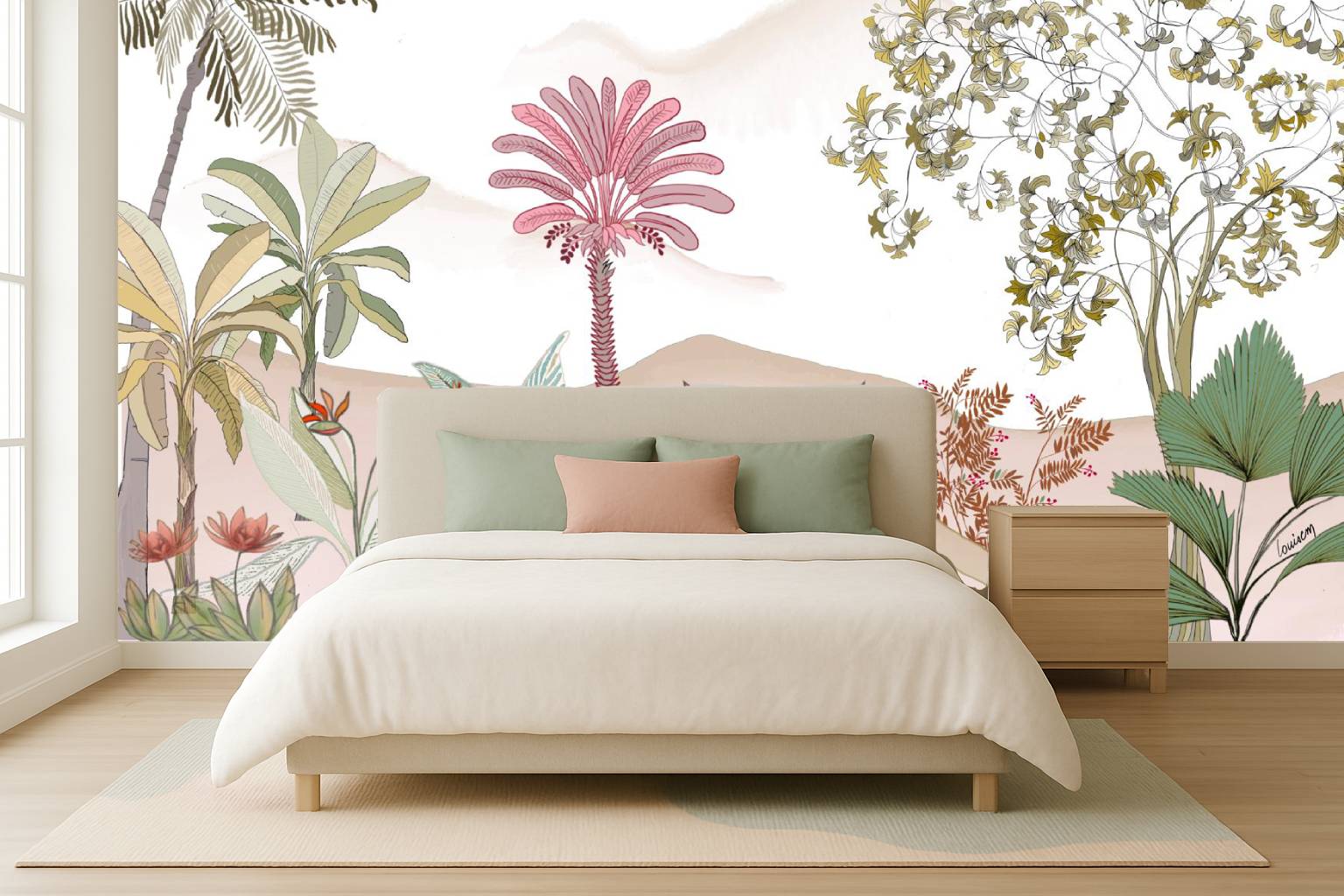 Louisemshop Papier peint enfant - Harmonie de la nature