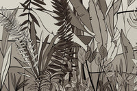 Louisemshop Papier peint feuillage - Vent dans les feuilles