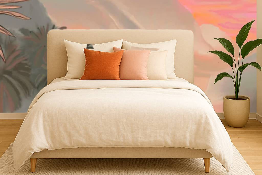 Louisemshop Papier Peint Jungle au soleil couchant