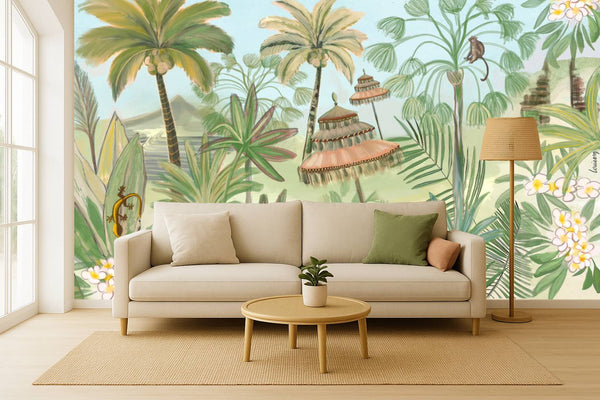 Louisemshop Papier peint jungle balinaise
