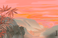 Louisemshop Papier peint paysage tropical