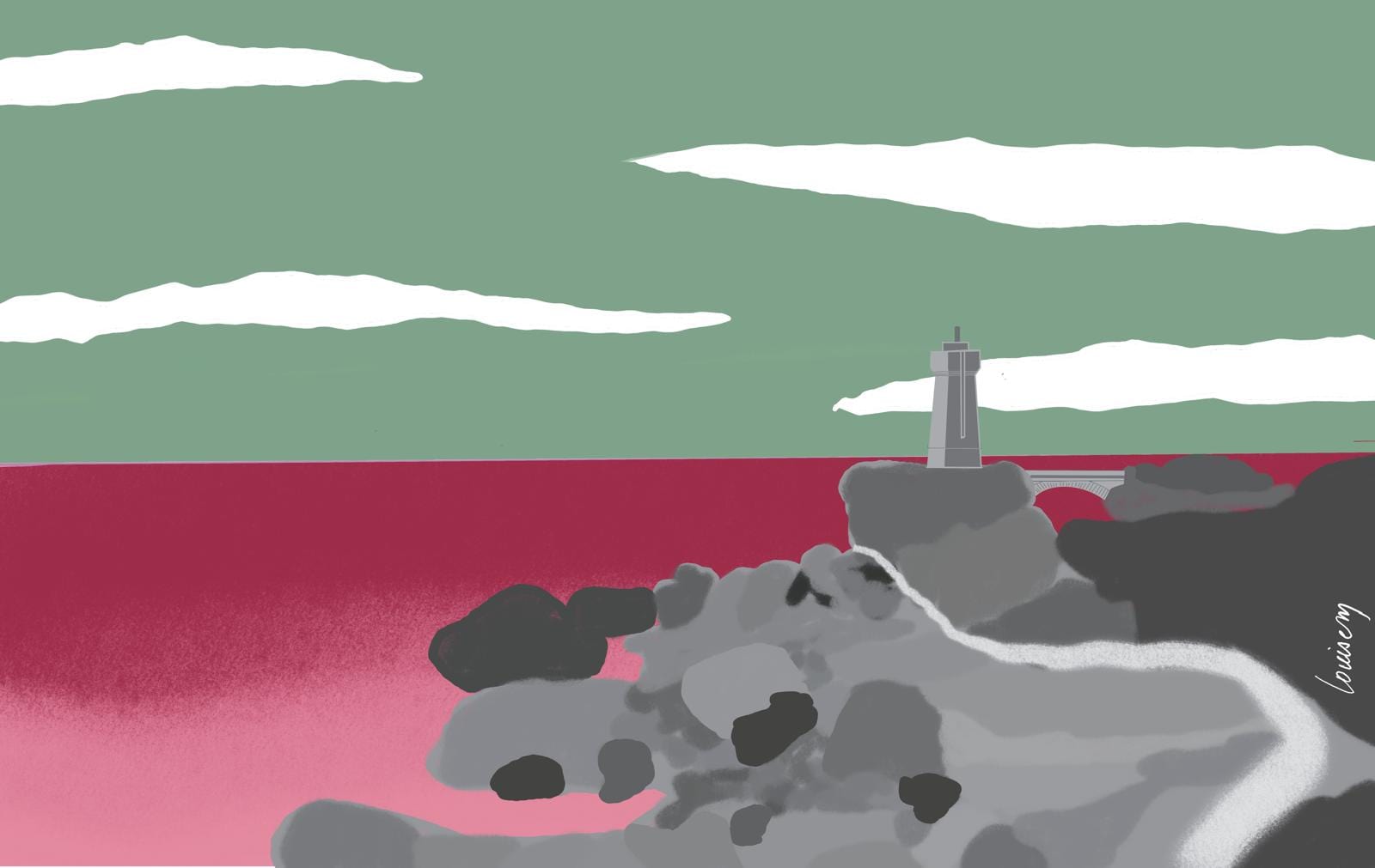 Louisemshop Papier peint Phare côtier