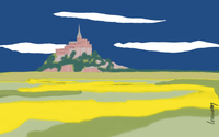 Louisemshop Papier peint ville Mont St Michel
