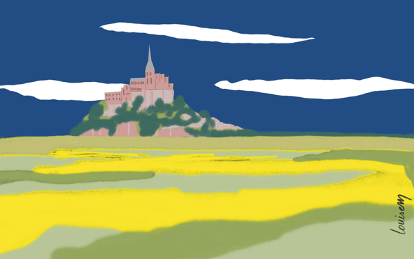 Louisemshop Papier peint ville Mont St Michel