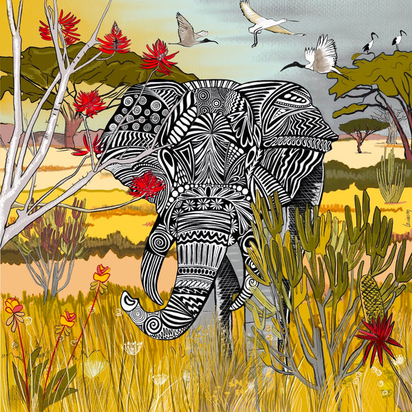 Tableau sur mesure - Elephant, Roi de la savane