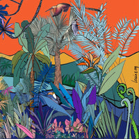 Scène de jungle avec quetzal 