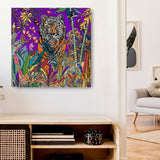 Tableau tigre violet