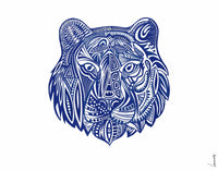 Louisemshop Composite aluminium 3mm / 60x70cm / Bleu dur Fond de hotte - Maori Tigre