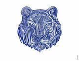 Louisemshop Composite aluminium 3mm / 60x70cm / Bleu dur Fond de hotte - Maori Tigre