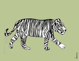 Louisemshop Composite aluminium 3mm / 60x70cm / Vert tendre Fond de hotte - Tigre qui marche